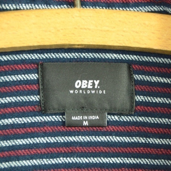 Obey Men’s Heavy Cotton Button Down Shacket Shirt | Medium - Picture 5 of 10